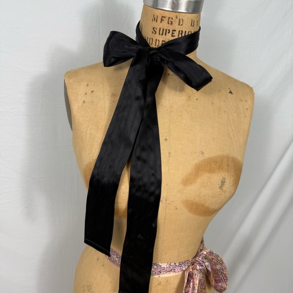 Scarf Belts Set of 4 Black, Floral, Blue, Paisley - Picture 9 of 15